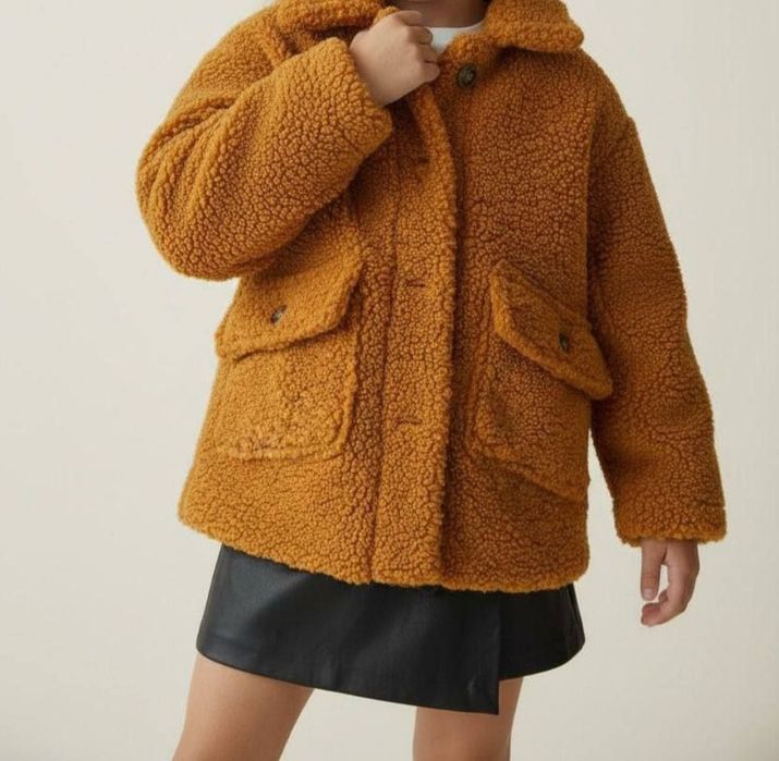 Детско палто в ефектен цвят