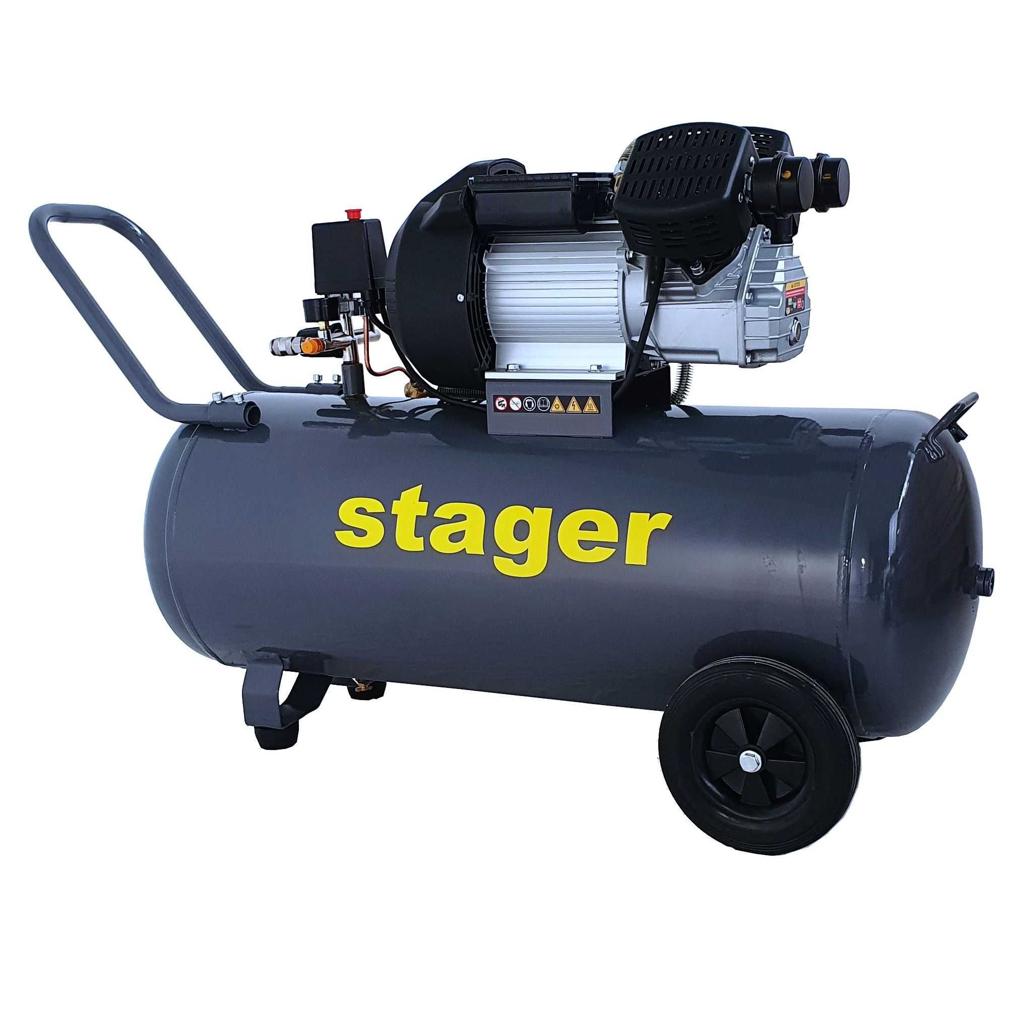 Compresor Aer Stager HM3100V, 8 bar, Debit 356 Litri/min, Rez 100L