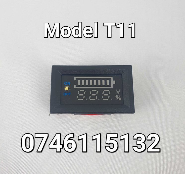 Ceas incarcare Tractor Auto Moto Atv-Voltmetru LED cu afisaj Dublu-T11