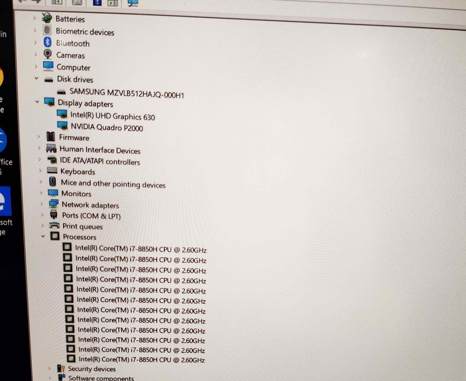 HP ZBook 15 G5 i7 8850H 32Gb Ram Quadro P2000M