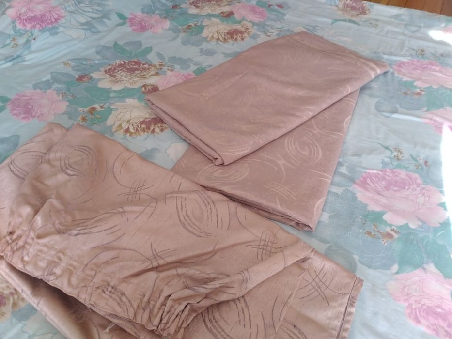 Шторы блэкаут в пудровом цвете.  Рядом с Каргу.