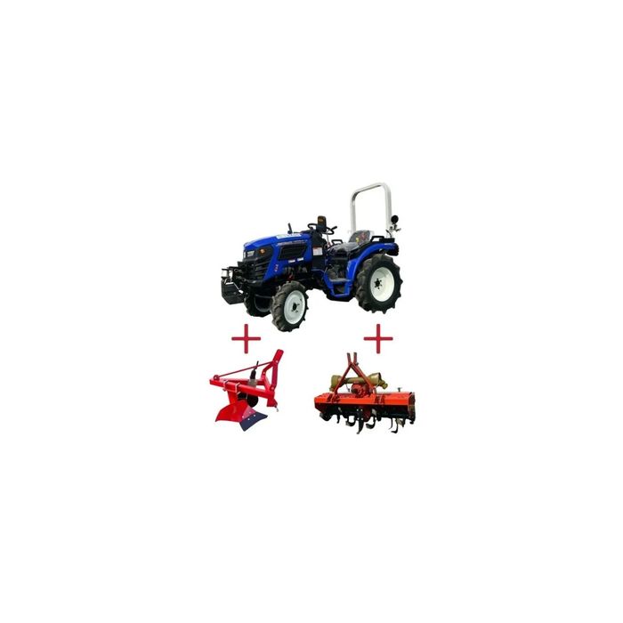 Bizon TA254, 25 CP, 4x4 dotat cu FREZA NOUA SI PLUG Tractor NOU Bizon TA254, 25 CP, 4x4 dotat cu FREZA si PLUG