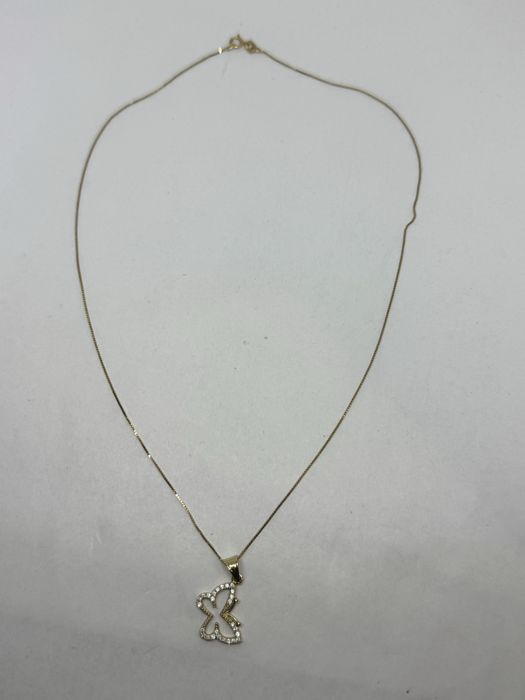 златен дамски синджир с висулка 2.44гр 14к 585