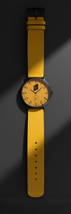 Ceas modern, galben, design unic Optimef