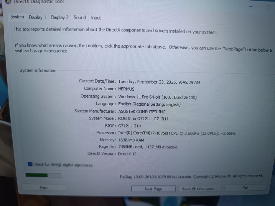 Laptop Asus Rog strix
