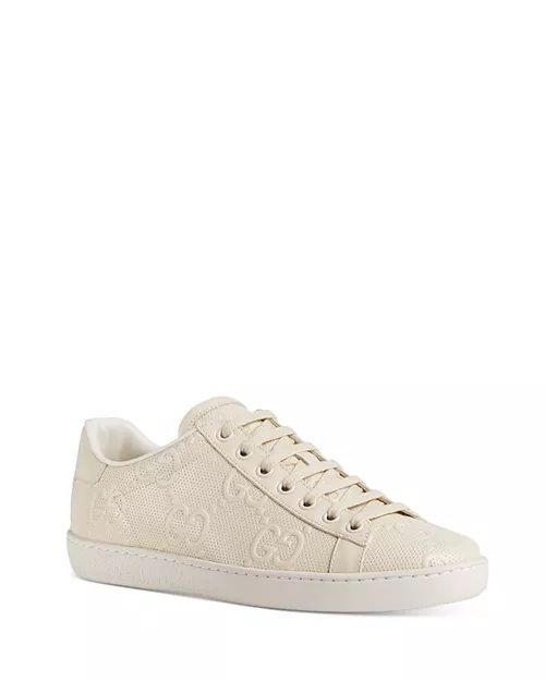 Sneakers Gucci new ace GG embossed leather,produs original.