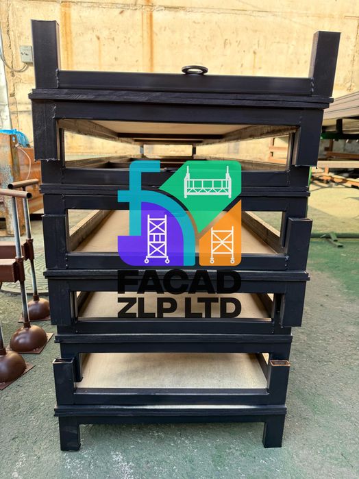 Мобильная вышка тура (леса на колесах) с настилами, изготовление