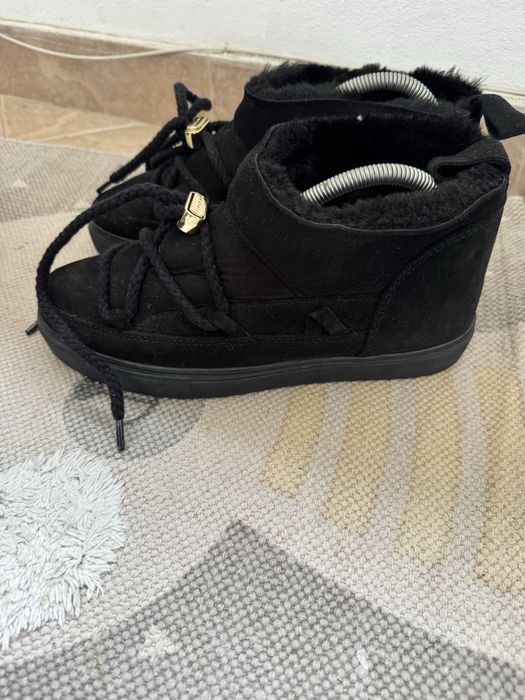 Дамски апрески INUIKII естествена агнешка кожа