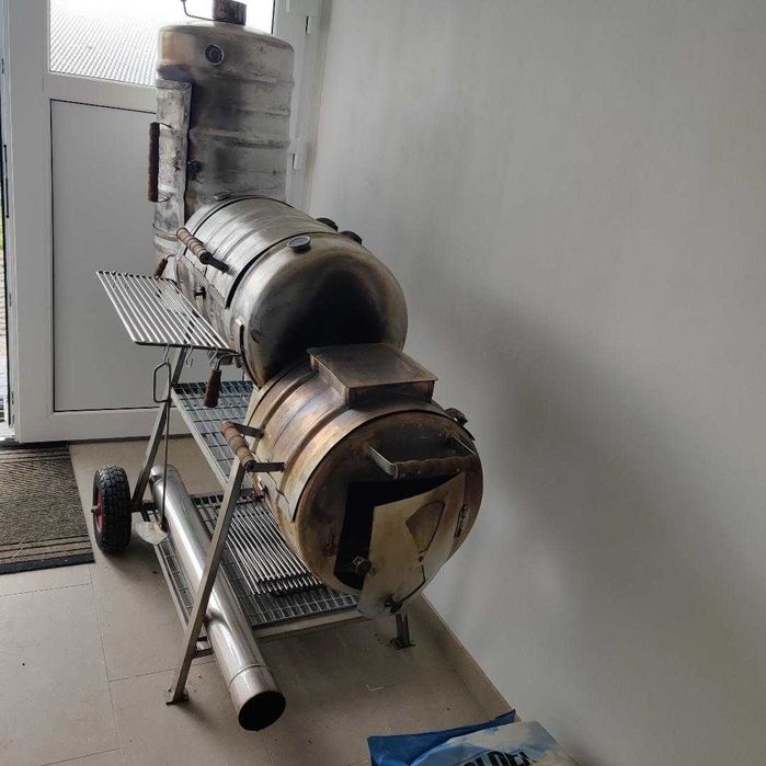 Gratar barbeque bbq butoi smoker afumatoare INOX