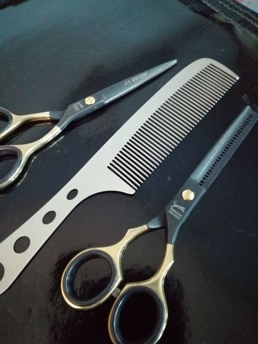 set foarfeci profesionale jaguar tuns filat pieptăn 6