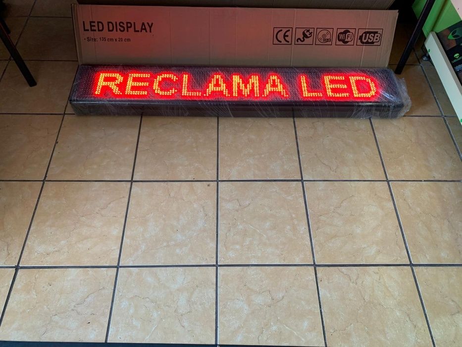 Panou Mare Led de Exterior Programabil/Reclama Luminoasa 200/55cm ROSU