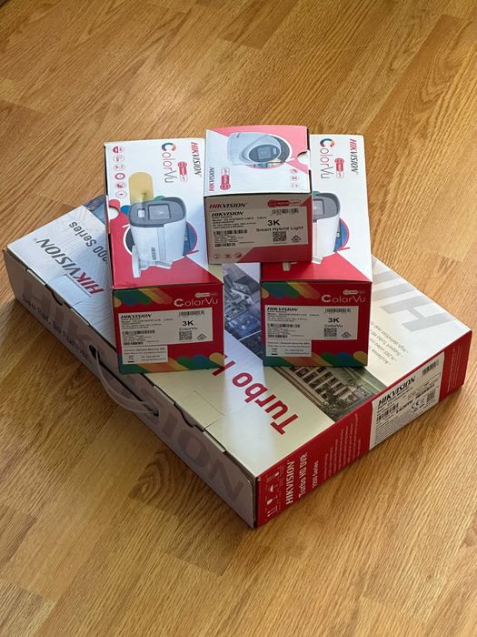 kit hikvision de 3 camere analogic