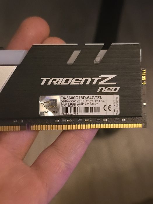 Kit Memorie RAM G SKILL Trident Z Neo 64GB(2x32GB) DDR4 3600MHz CL18 R
