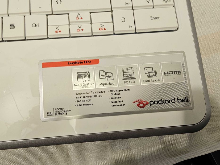 Defect Laptop Packard Bell Easynote TJ72