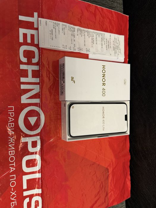 ЧИСТО НОВ 256GB Honor 400 LITE 5G Гаранция Technopolis 2027 г. Grey