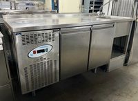 Masa Rece Congelator Profesional Banc de Lucru cu Chiuveta Inox Gros