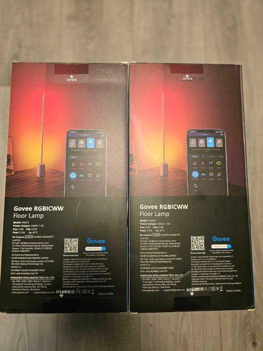 Govee RGBICWW Floor Lamp H6072 – 1500 lm, Alexa/Google