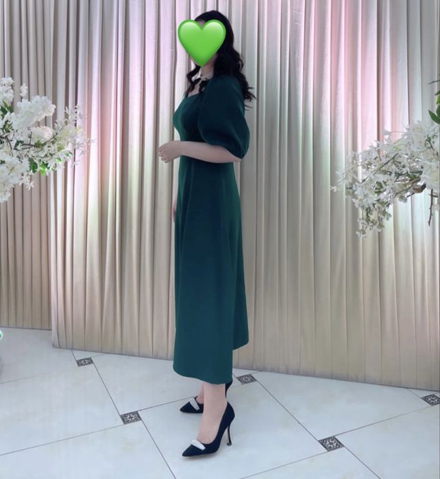 Зеленое Вечернее платье