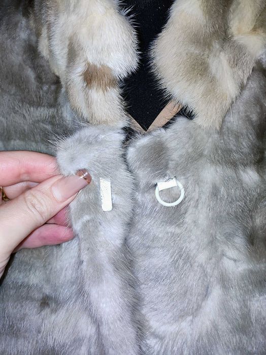 Vesta blana naturală-vizon