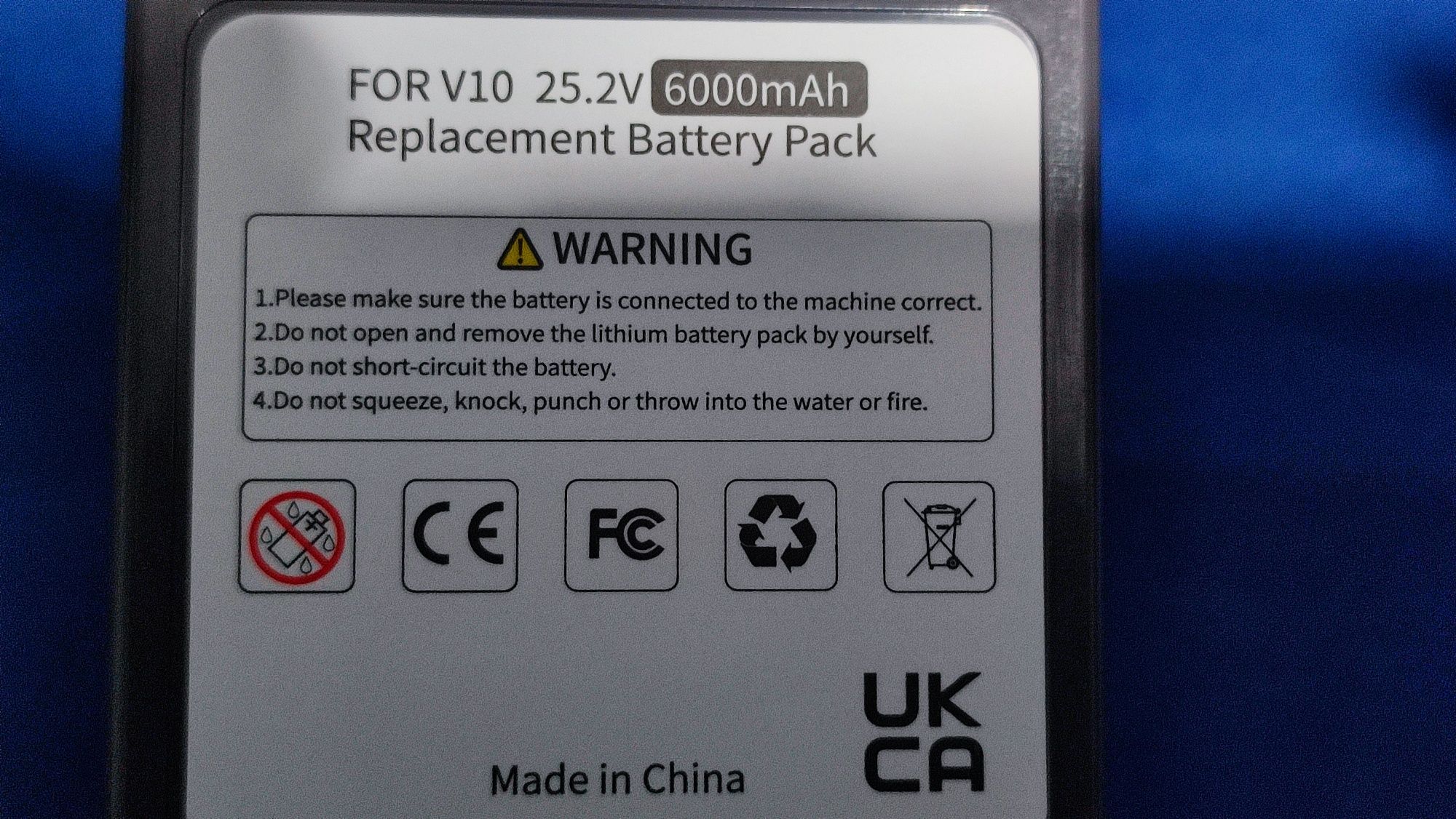 Baterie DYSON V10, 25,2V, 6000 Am, defectă nu se încarcă