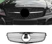 Диамантена решетка за Mercedes C класа W204 Хром 2007-2014