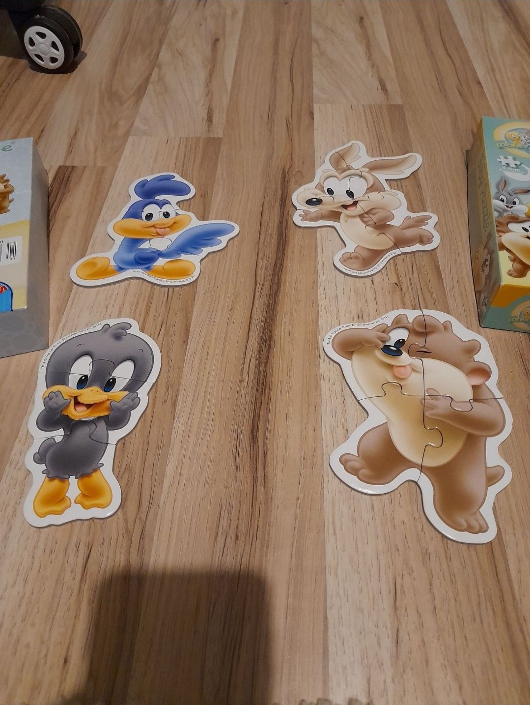 set 4 Puzzle bebelusi D-Toys-Baby Looney Tunes, Pastel albastru, 2,3,4