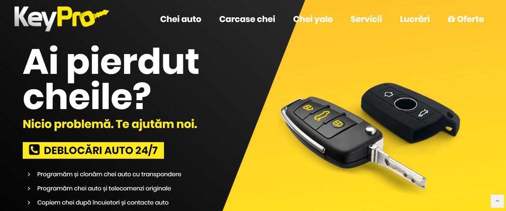 Chei auto pierdute / Orice model - Deblocare auto