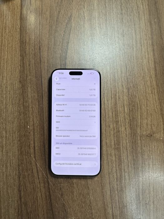 Iphone 16 pro max 1 TB nou