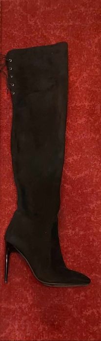 Черни чизми велур