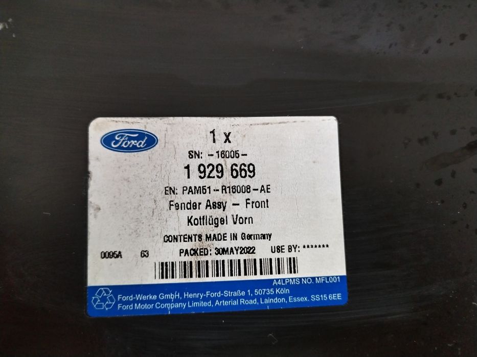Aripa dreapta fata Ford C-Max,  2010, 2011, 2012, 2013, 2014, 2015, 2016, 2017, 2018, 2019