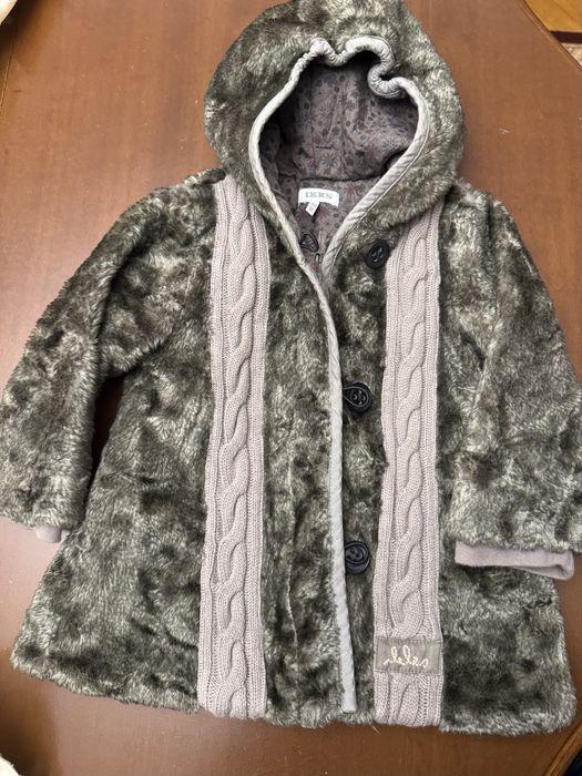 Palton gros cu gluga de fete marimea 18