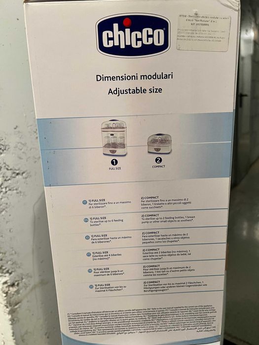 Sterilizator Biberoane/Suzete electric modular cu aburi Chicco 2in1