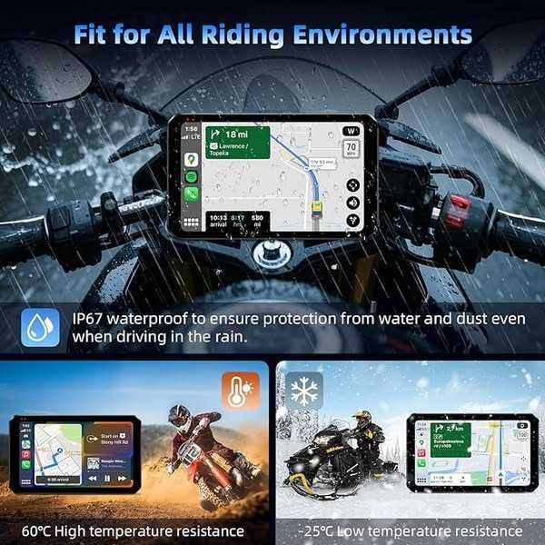 Vtopek Carplay Motocicletă  Android Auto cu Cameră