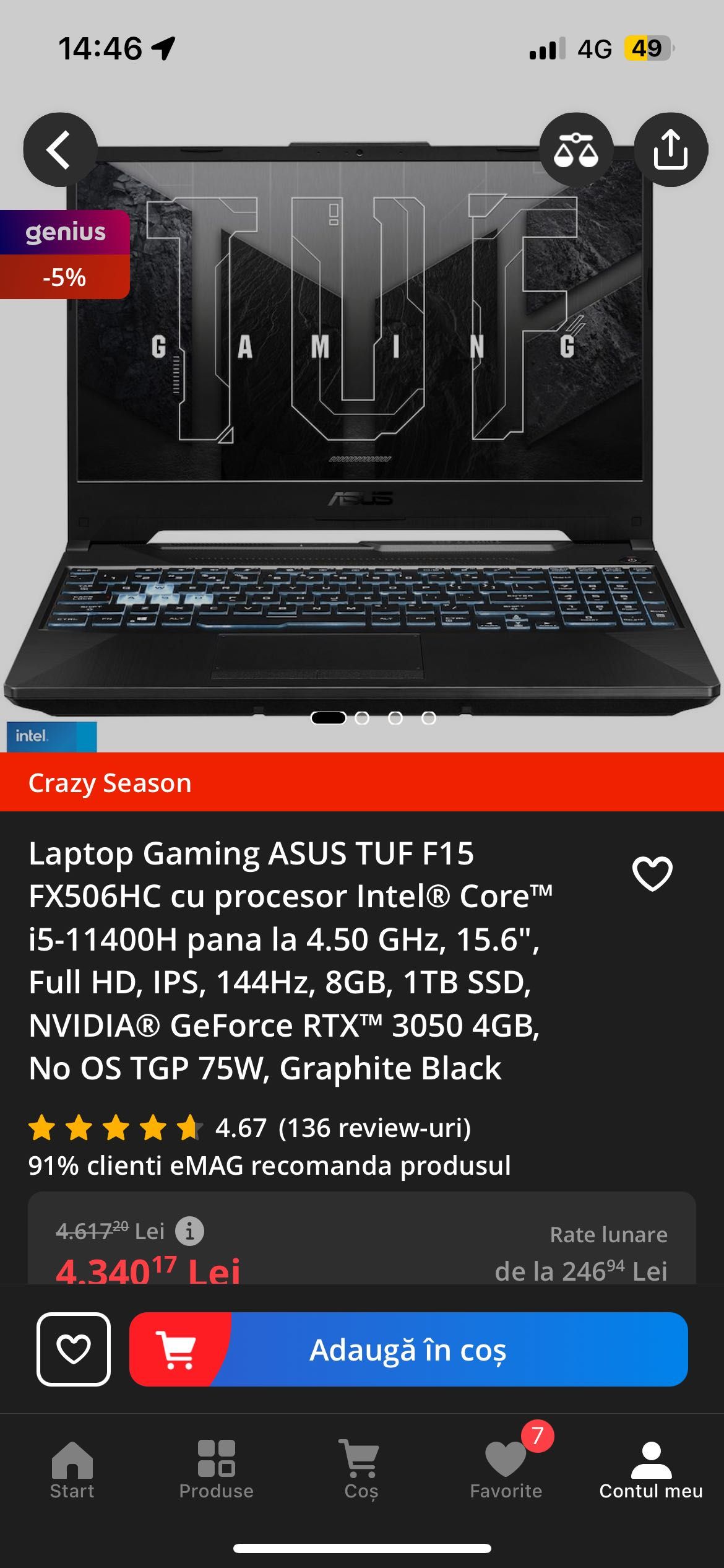 Laptop Gaming Asus F15
