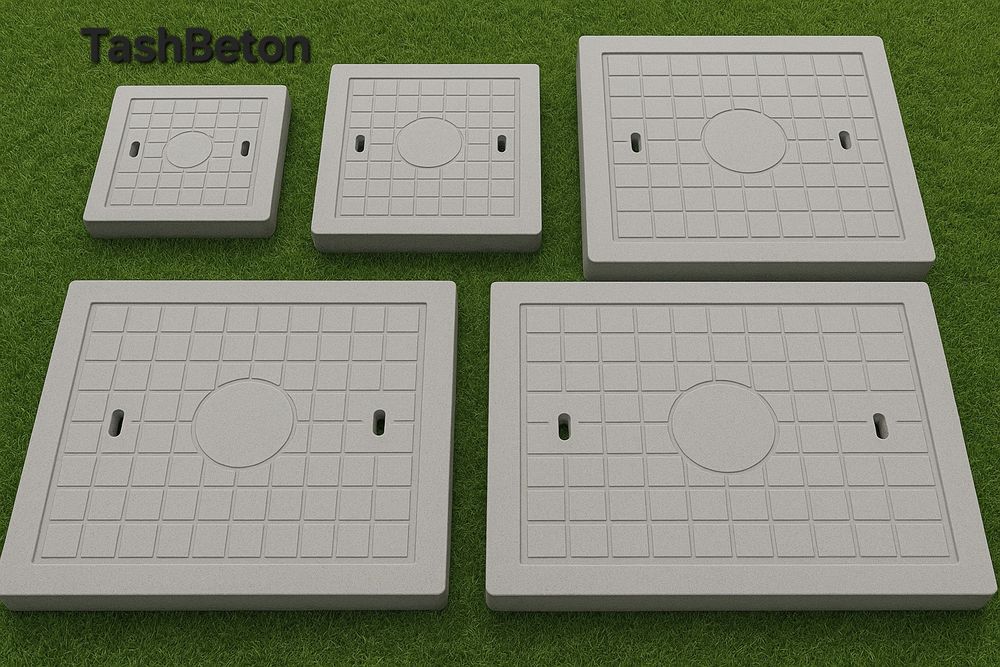 Бетонные люки, колодцы, бардюры — от производителя TashBeton
Описание: