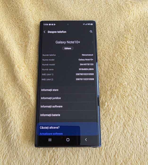 Vand SAMSUNG Note 10 Plus 256 GB