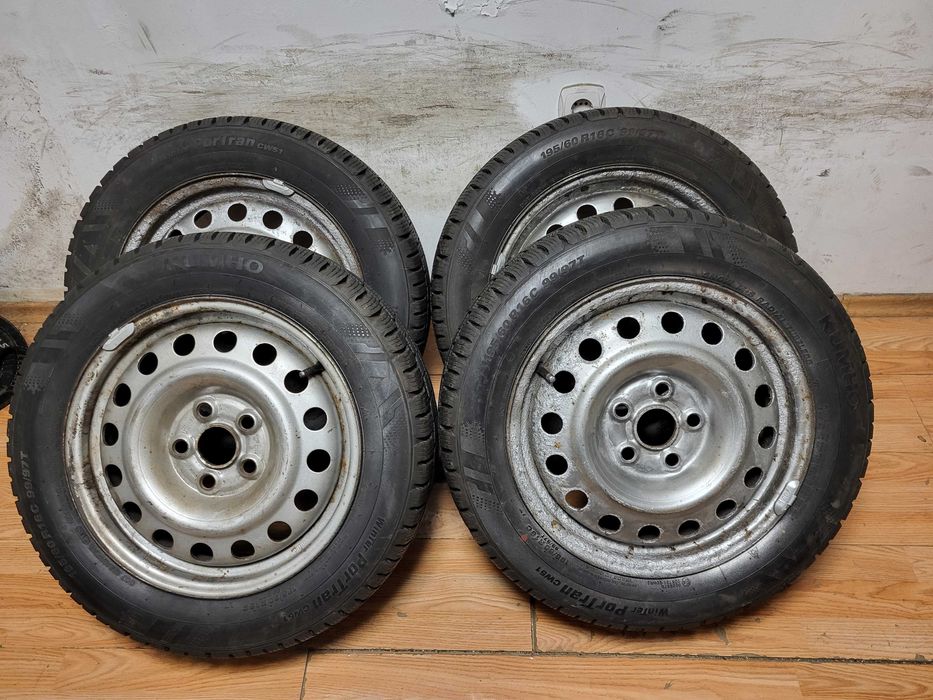 195/60/16C Kumho 9 mm с джанти 5х112 зимни гуми Ford , Seat ,Vw Sharan