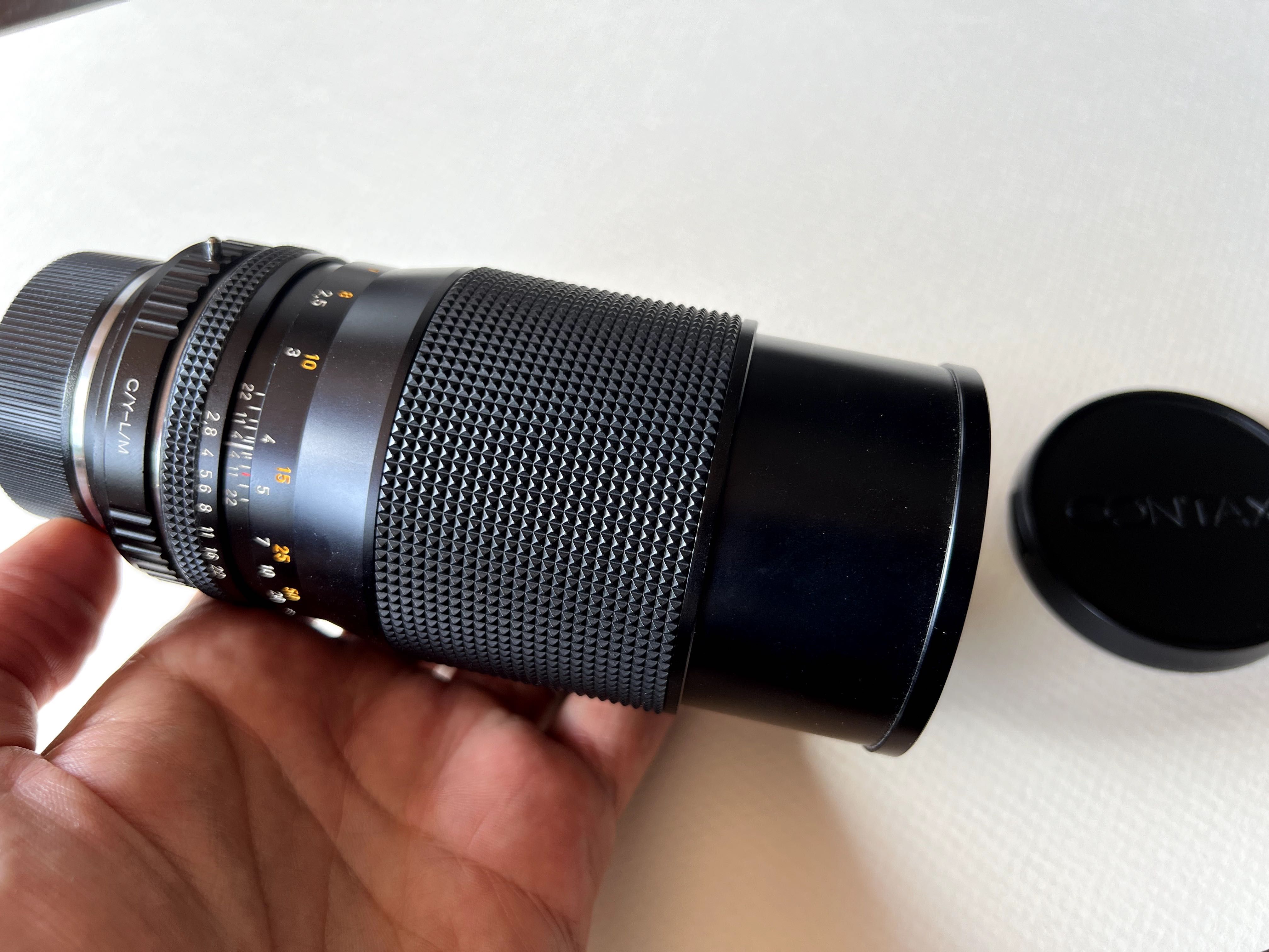 Obiectiv Contax Carl Zeiss Sonnar T* 135mm 1/ 2.8 + adaptor Leica