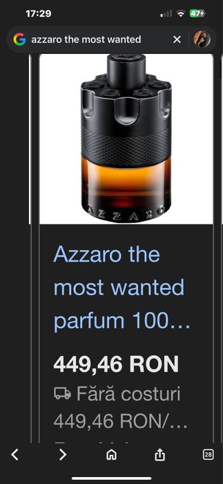 Parfumuri Azzaro The Most Wanted/Intense Sigilate de Bărbați