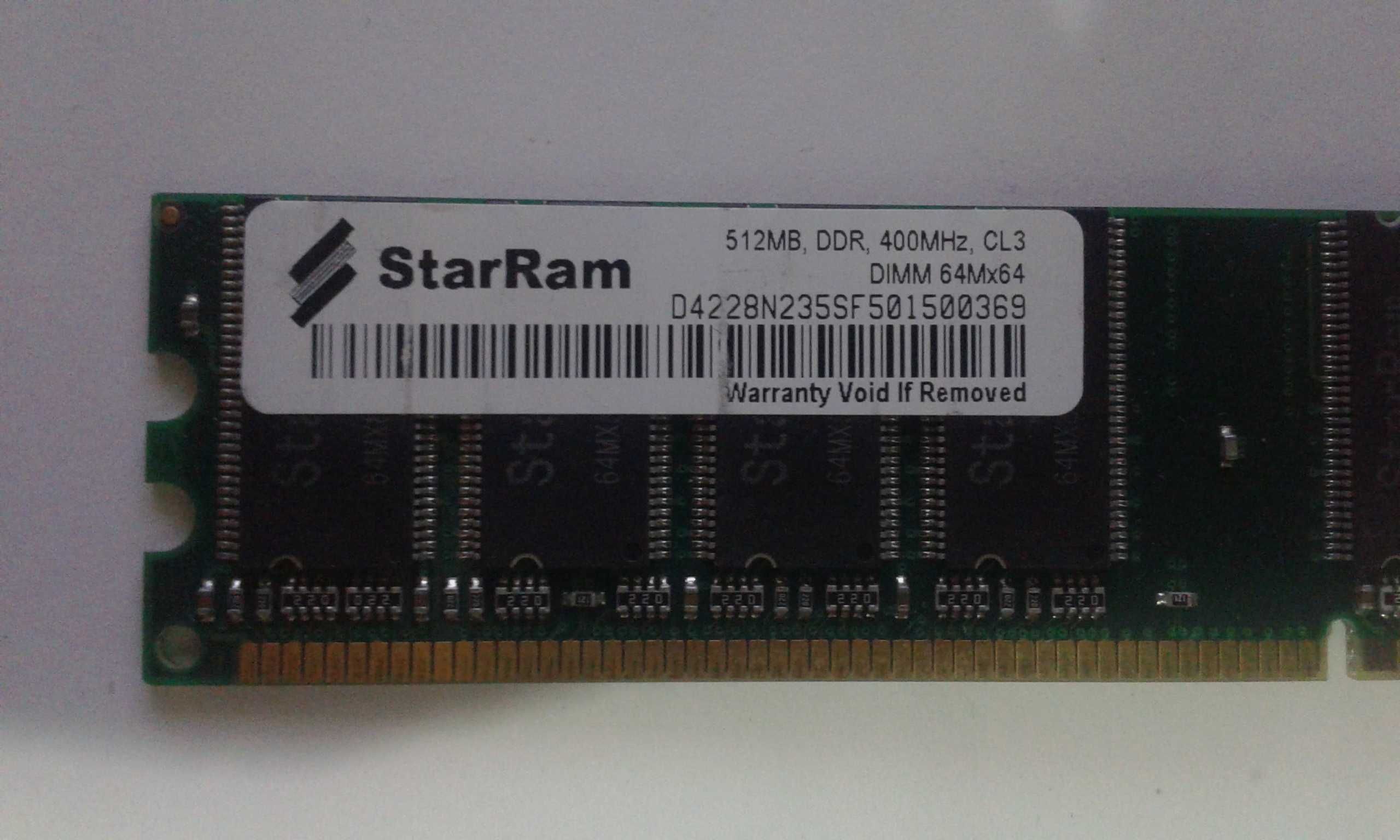 Продам ОЗУ StarRam 512MB 1Rx8 DDR  400.