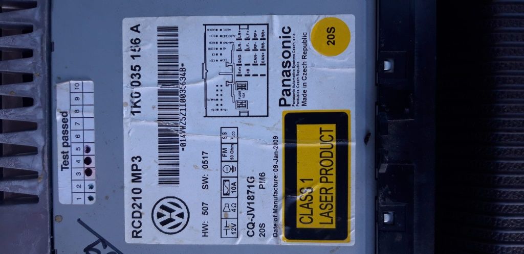 Radio CD RCD210 original VW