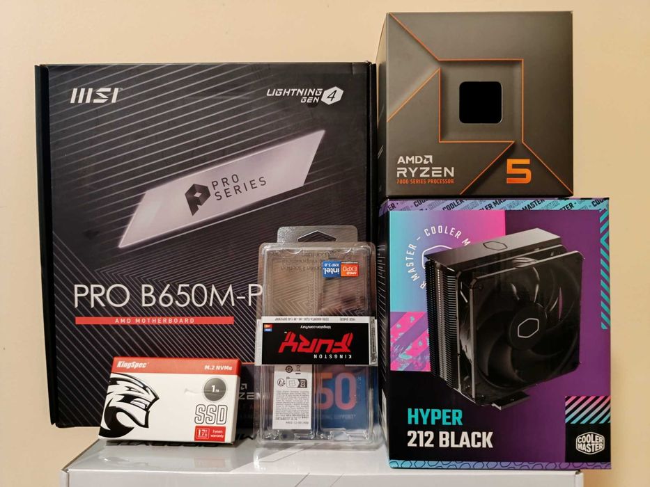 Гейминг Комбо, Ryzen 5 7600, MSI B650M Pro, 16GB DDR5 6000 - Гаранция