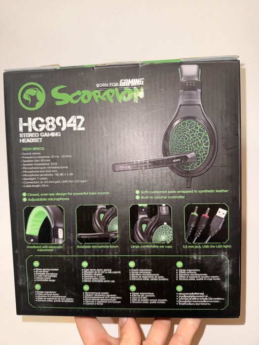 Casti gaming stereo scorpion HG8942