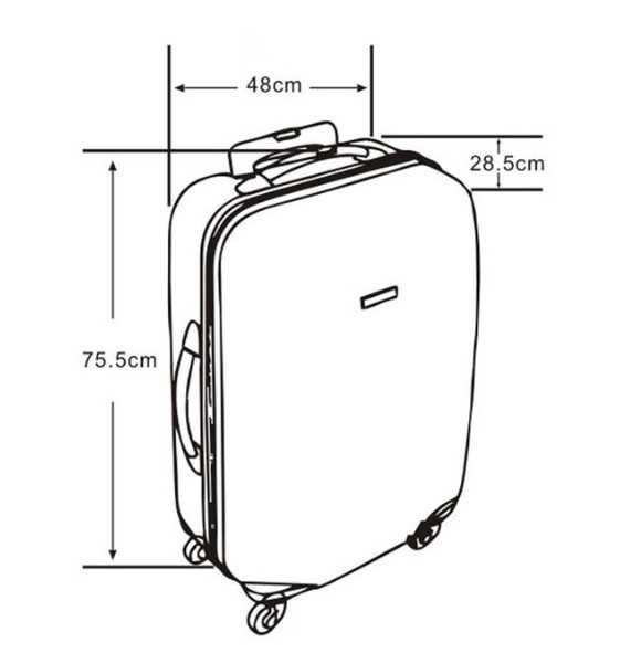 Нови куфари, с 4 колелца,  - различни цветове и размери