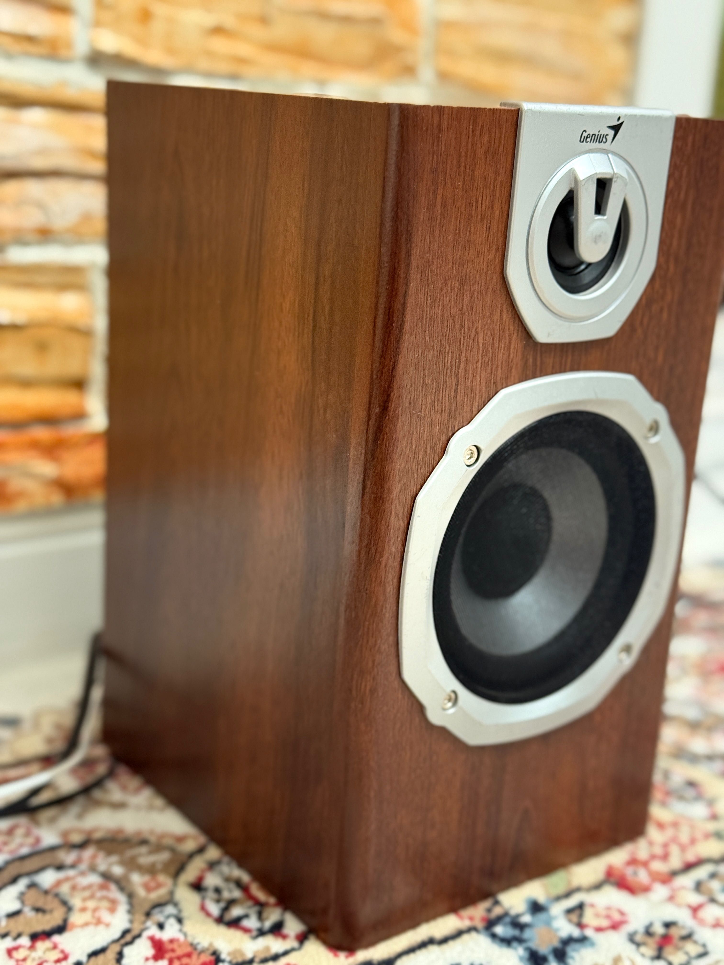 Стерео колонка 2.0 Genius SP-HF1255A в рабочем состояний. Bluetooth