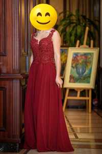 Бална рокля цвят бордо