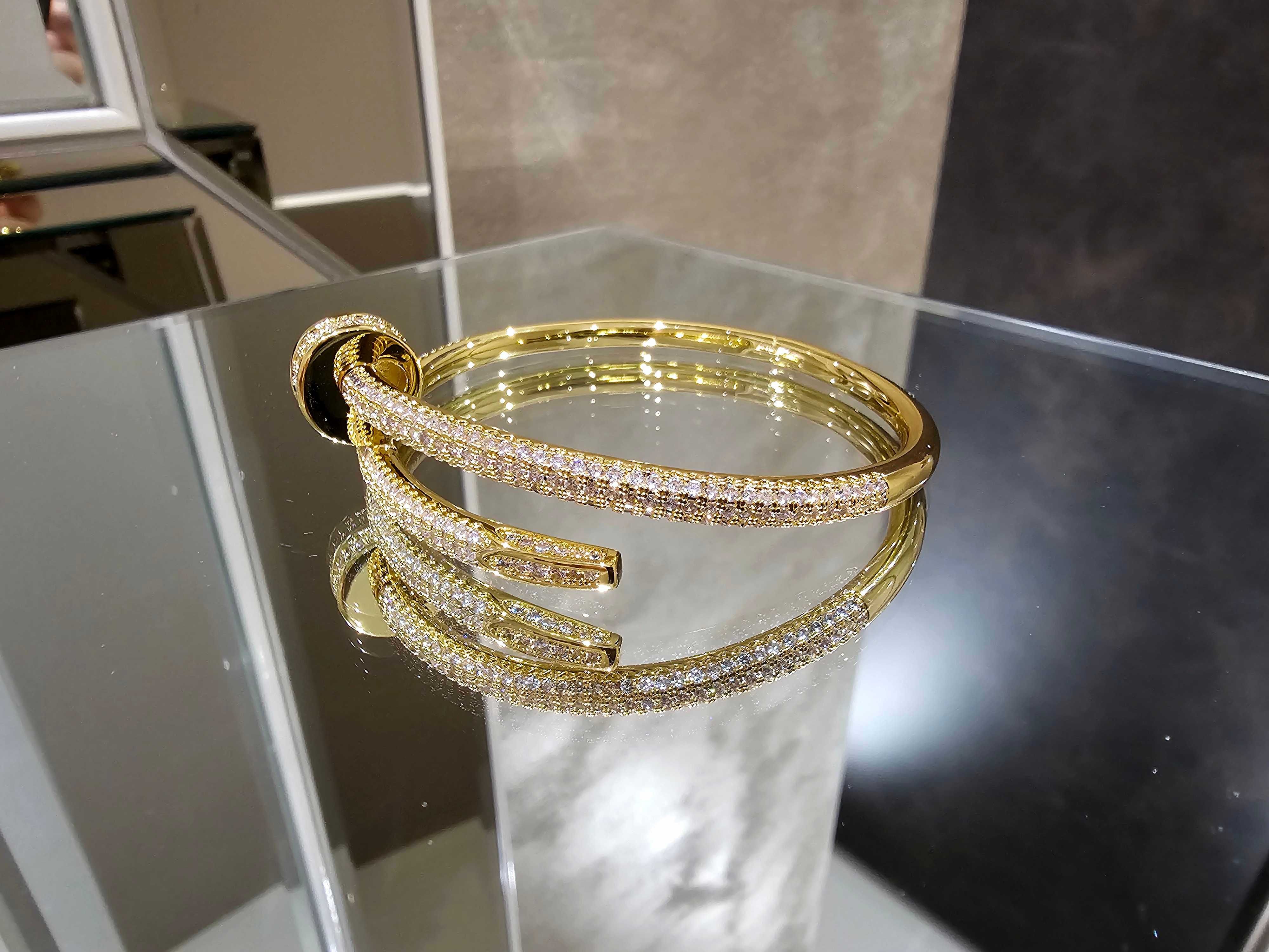 CARTIER Nail Juste un Clou Gold Large Paved Diamonds Гривна Пирон
