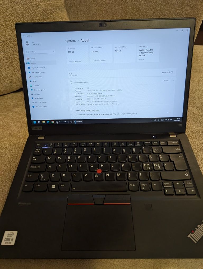 Lenovo ThinkPad T14s I5-10210U / 16 GB Ram / 256 nvme  - Гаранция
