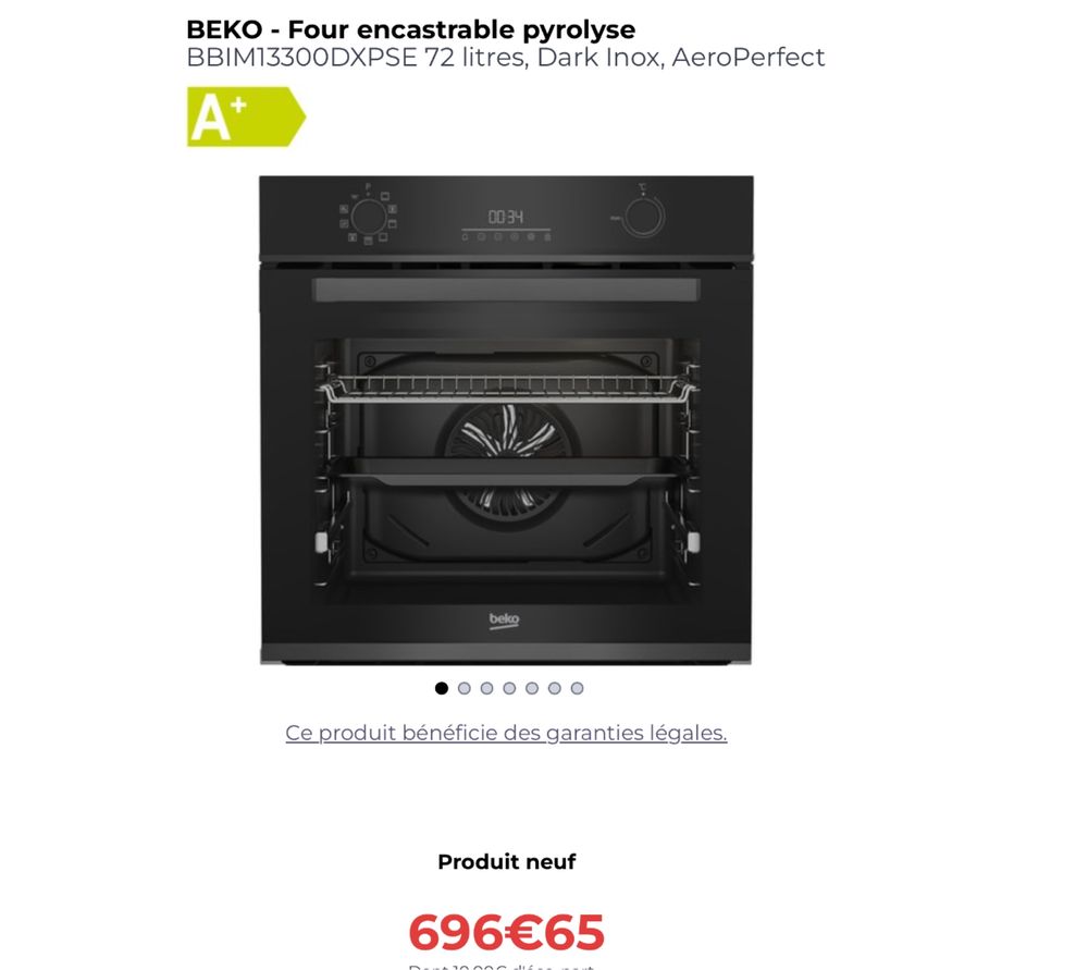 Cuptor electric incorporabil Beko BBIM13300DXPSE