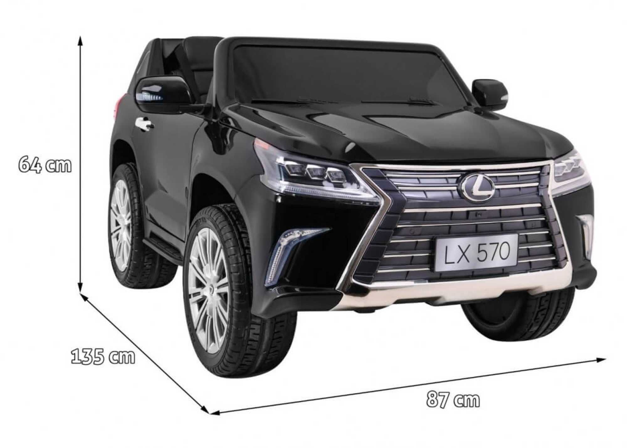 Masinuta electrica copii 2-7 ani Lexus LX570 180W 4x4,Roti Moi Negru